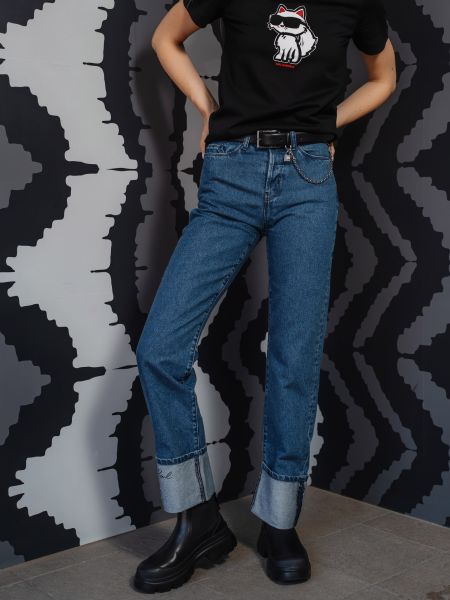 Джинсы Straight fit с логотипом