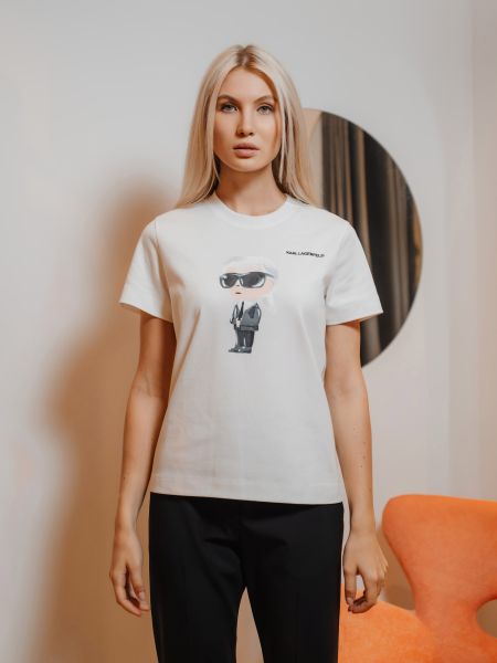 Футболка с рисунком IKON и логотипом