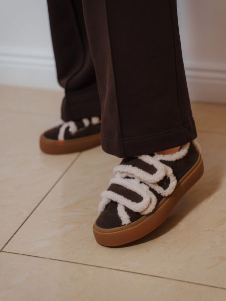 Кеды «Shearling low velcro» с застежкой-липучкой