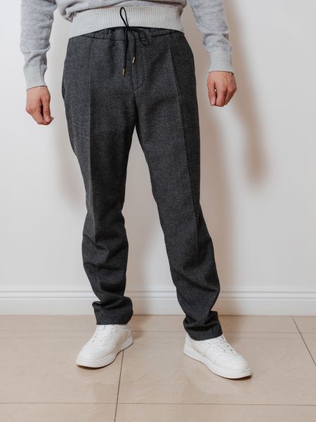Брюки Slim fit с поясом на кулиске