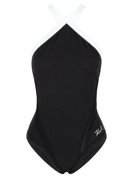 Купальник с контрастными перекрещивающимися бретельками