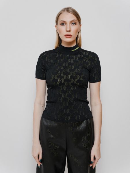 Водолазка с короткими рукавами и монограммой